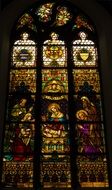 nativity, Stained Glass Window in church