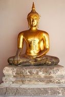 Gold Buddha as a sculpture