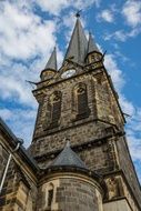 church with a spire in Neustadt in Saxony