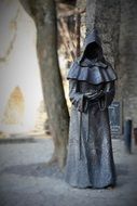 Monk grey Statue