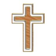 isolated christian wooded cross