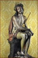 statue of a saint in the church of san marco in florence