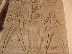 ancient hieroglyphs on abu simbel