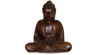 meditating Buddha, wooden figure