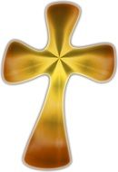 golden shiny christian cross