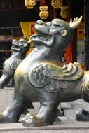 some figures of dragons in Chinese temple