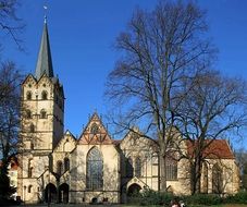 Minster Church of Ss. Mary's and Pusinna at winter, Germany, Herforder