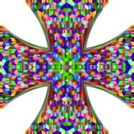 colorful prismatic cross