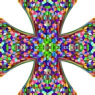 colorful prismatic cross