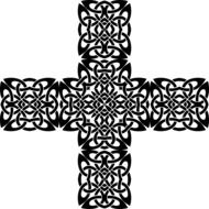 ornamental cross with knot pattern