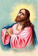 Jesus praying, drawing