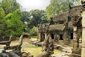 ruins of an old temple in cambodia