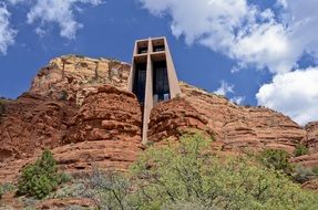 chapel in cliffs in arizona