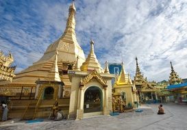 historic Golden Myanmar Burma Temple in Asia