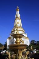 Temple complex in Thailand against a clear sky