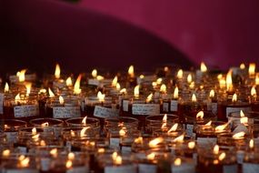 burning candles in buddhism