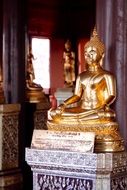 Gold Buddha sculpture in Thailand