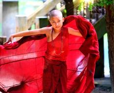 A Monk Of Myanmar Buddhism