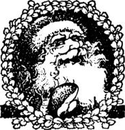retro picture of Santa Claus