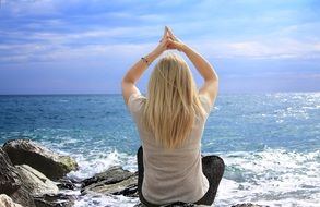Meditation on sea