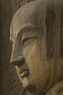 face of a buddha, ancient stone sculpture