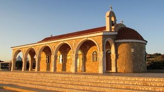 church in Ayios Epifanios at sunset