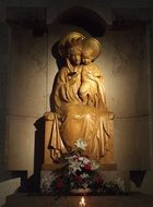 Madonna with baby jesus, sculpture, germany, MÃ¼nsterschwarzach Abbey