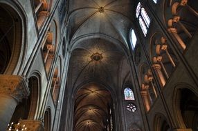 interior of notre dame in paris