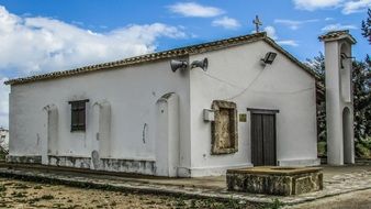 white church in Paralimni, Cyprus