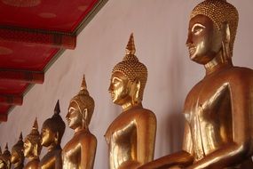 golden buddhas as a landmark of asia