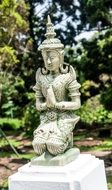 praying sculpture at Bhubing Palace, Thailand