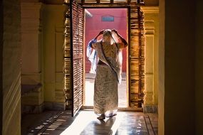 man in a suit near the door