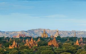 panoramic view of minyeingon temple in myanmar