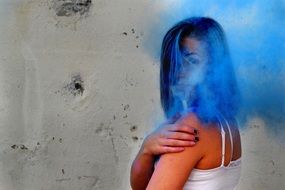 Blue Color Holi