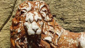 Lion sculpture in church