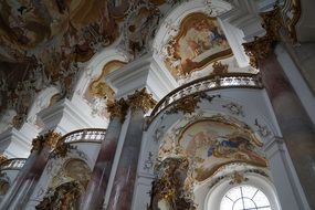 interior of the church in a style of baroque in a mÃ¼nster