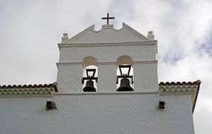 white Church bell tower