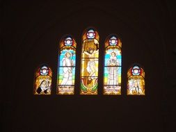 stained glass windows in the catholic church