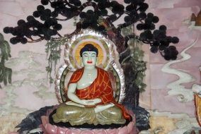 jade statue in a Buddhist temple in Xi'an