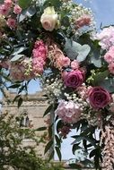 floral decorations for the wedding ceremony