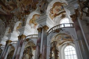 baroque in the interior of the church in mÃ¼nster