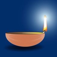 Candle Diwali as a drawing