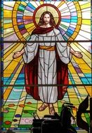 Stained Glass window, Jesus in Glory