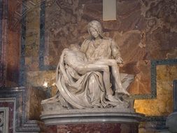 marble statue in the vatican cathedral