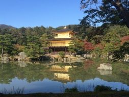 Landscape of Kinkaku-Ji Temple in Kyoto