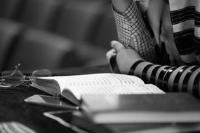 Tefillin is an element of the prayer vestments of a Jew
