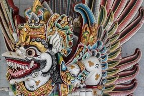 colorful traditioal statue in Bali