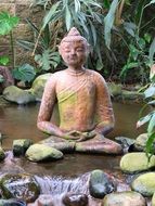 buddha statue in water