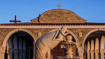 fountain by the church in Ayios Epifanios