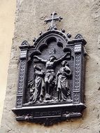 sculptures on a church in italy